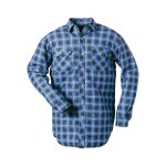 Craftland - chemise de travail hiver taille l, bleu -  carreaux