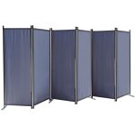 Quick - star - cran 6 pices 340x165cm tissu cloison murale balcon cran de confidentialit pliable gris ...