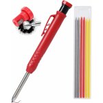 Crayon de menuisier solide avec taille crayon, crayon chantier outils de travail du bois 6 pices mines ...