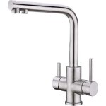 Crea - 3 way kitchen faucet, 360 rotatable kitchen faucet, 3 in 1 water filter mixer, stainless steel ...