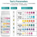 Bandes de spa au brome pour piscine 6 en 1, bandes de ph pour piscine, bandelettes de test de qualit� ...