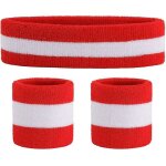 Crea ensemble de bandeaux anti - transpiration, bandeau de sport, bandeaux de poignet ray�s, tissu �ponge, ...