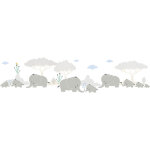 A. s. creations - frise murale pour enfant avec des lphants frise murale pour dcorer une chambre de ...