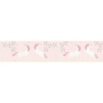 A. s. creations - frise papier peint licorne chambre de fille frise murale fort enchante enfant papier ...