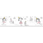 A. s. creations - frise papier peint licorne frise papier peint princesse pour chambre de petite fille ...