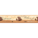A. s. creations - frise papier peint  motif et inscription caf frise tapisserie idale pour cuisine ...