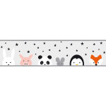 A. s. creations - frise tapisserie originale avec des animaux frise murale pour chambre d'enfant frise ...