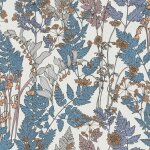 A. s. creations - papier peint fleuri blanc, bleu & rose tapisserie salon motif fleur pour chambre adulte ...