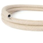 Creative cables - creative - tube, diametro 20 mm, rivestito in tessuto rn01 lino naturale neutro, canalina ...