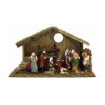 Crèche de noël 11 santons en résine l. 45cm - silumen Crèche de noël 11 santons en résine l. 45cm - silumen