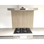 Alucouleur - cr�dence alu aspect ch�ne clair h 20 cm x l 90 cm 1, 5 mm