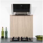 Alucouleur - cr�dence alu aspect ch�ne clair h 35 cm x l 40 cm 1, 5 mm