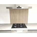 Alucouleur - cr�dence alu aspect ch�ne clair h 50 cm x l 50 cm 1, 5 mm