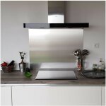 Alucouleur - cr�dence composite aspect inox bross� - hauteur 20 cm x largeur 70 cm