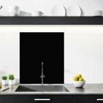 Crdence cuisine en aluminium - pose autocollante noir 60 x 70 noir