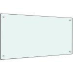 Bonnevie - cr�dence cuisine fond de hotte - dosseret de cuisine blanc 80 x 40 cm verre tremp� bv655413 ...