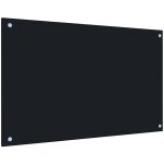 Bonnevie - crdence cuisine fond de hotte - dosseret de cuisine noir 80 x 50 cm verre tremp bv714156 ...