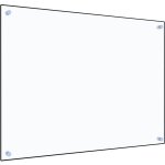 Bonnevie - cr�dence cuisine fond de hotte - dosseret de cuisine transparent 80 x 60 cm verre tremp� bv986431 ...