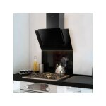 Cuisissimo - crédence cuisine fond de hotte verre brillant - noir l 60 x h 50 cm Cuisissimo - crédence cuisine fond de hotte verre brillant - noir l 60 x h 50 cm