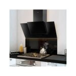 Crédence cuisine fond de hotte verre brillant - noir l 90 x h 50 cm Crédence cuisine fond de hotte verre brillant - noir l 90 x h 50 cm