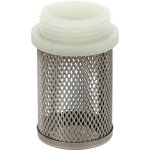 Cr�pine seule (sans clapet) - filetage plastique maille inox - raccord 20 / 27