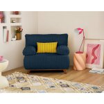 Bestmobilier - cristal - fauteuil - convertible avec coffre - en fausse fourrure c�tel�e