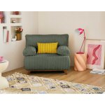 Bestmobilier - cristal - fauteuil - convertible avec coffre - en fausse fourrure c�tel�e