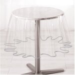 Nappe ronde transparente transparent 160 cm