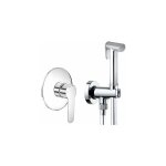 Cristina ondyna - pack douchette wc hygiénique encastré avec mitigeur new day, chromé Cristina ondyna - pack douchette wc hygiénique encastré avec mitigeur new day, chromé