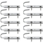 Crochet + 2 vis - pour fixation bche couverture piscine hors sol bois - inox - lot de 20 pices - poolco ...