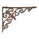 Ac - deco - crochet �tag�re antique en fonte - l 27, 5 x l 4, 9 x h 19, 9 cm - marron fonc� - livraison ...