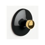 Spirella - crochet mural pour serviette bowl noir & dor�