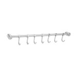 Fuienko - crochets mural suspendu en acier inoxydable tagre pot casserole rack 7 hooks 39. 5cm
