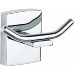 Crochet peignoir, m�tal chrom�, adh�sif, technologie sans percercrochet mural crochet � capuche double ...