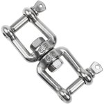 Crochet pivotant double extrmit m8 heavy duty crochet rotatif  360 inox accessoire  suspendre avec ...