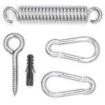 Crochet de plafond mur incl mousquetons ressort en m�tal pour accrocher fauteuil suspendu balancelle ...