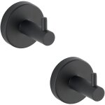 Patre wenko bosio black inox 2er set crochet mural noir patre murale noire patre inox salle de bain ...