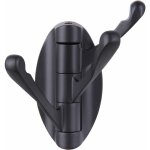 Crochet � serviette pliant noir mat, crochet � peignoir pivotant en m�tal, porte - serviette de salle ...