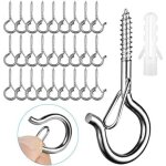Crochets � visser, 28pcs q - hanger piton � visser, crochets � vis crochet de plafond avec boucle de ...