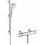 Hansgrohe - croma select e combi douche vario avec barre 65cm / ecostat comfort blanc / chromé Hansgrohe - croma select e combi douche vario avec barre 65cm / ecostat comfort blanc / chromé