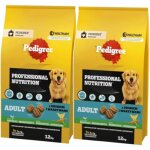 Croquettes pedigree pour chiens de grandes et moyennes races de volailles 12 kgx2