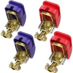 Csparkv 2 paires cosse batterie pinces de bornes de batterie � d�gagement rapide pour voiture caravane ...