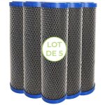Csparkv - lot de 5 cartouches 2 en 1 filtre � eau 10 pouces - anti s�diments + charbon actif 5 microns ...