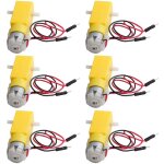 Csparkv - 6 pi�ces tt dc moteur de bo�te de vitesses double arbre 3 - 6v moteur � engrenages pour robot ...