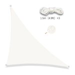 Csparkv - blanc, voile d'ombrage triangulaire 3x3x4. 3m impermable toile ombrage uv protection pour ...
