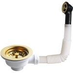 Csparkv - bonde de vidange � panier inox pour �vier 1 bac, diam�tre 114 mm avec trop plein rond