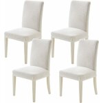 Housse de chaise salle  manger moderne house de chaise intrieur extensible housse chaise blanche 4 ...