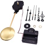 Kit de mouvement d'horloge  quartz, longueur de l'arbre 17mm, avec 2 paires d'aiguilles et pendule - ...