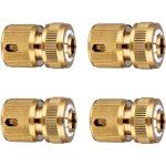 Csparkv - laiton raccord d'arrosage rapides pour tuyau, raccord d'arrosage 13 mm (1 / 2'') et 15 mm (5 ...