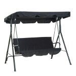 Noir toit de rechange pour balancelle de jardin 3 places, universel toile de rechange pour balancelle ... Noir toit de rechange pour balancelle de jardin 3 places, universel toile de rechange pour balancelle ...
